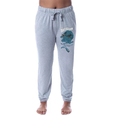Universal Monsters Womens' The Invisible Man Sleep Jogger Pajama Pants Grey 4 Universal Monsters Womens' The Invisible Man Sleep Jogger Pajama Pants Grey - Image 4