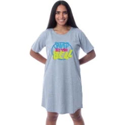 Saved By The Bell Womens' TV Series Title Logo Nightgown Sleep Pajama Shirt Grey 5 Saved By The Bell Womens' TV Series Title Logo Nightgown Sleep Pajama Shirt Grey -Sleepwear Sales Store GUEST e195ff48 8e8e 4462 bae6 4de3e0242f63