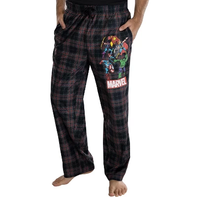 Marvel Comics Men's Avengers Plaid Loungewear Pajama Pants Black Plaid 3 Marvel Comics Men's Avengers Plaid Loungewear Pajama Pants Black Plaid - Image 3