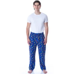 Marvel Men's X-Men Wolverine Allover Superhero Loungewear Pajama Pants Blue