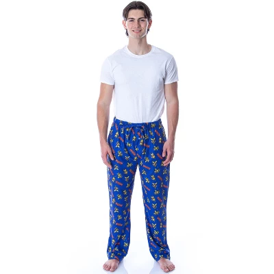 Marvel Men's X-Men Wolverine Allover Superhero Loungewear Pajama Pants Blue 1 Marvel Men's X-Men Wolverine Allover Superhero Loungewear Pajama Pants Blue