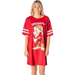 Disney Womens' Grumpy Snow White And The Seven Dwarfs Nightgown Pajama Red -Sleepwear Sales Store GUEST e46b3656 bef5 423d 8426 3064a7ed4895