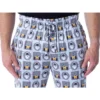 Disney Mens' WALL-E Allover Cartoon Characters Loungewear Pajama Pants Grey