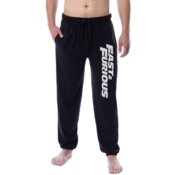 Fast & Furious Mens' Action Movie Film Title Logo Sleep Jogger Pajama Pants Black -Sleepwear Sales Store GUEST e4b2ca19 2fce 438a aaec 99148b63b124