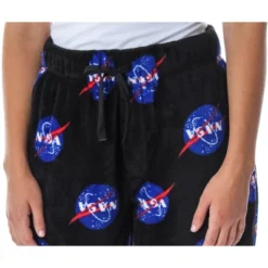 NASA Women's Meatball Logo Allover Print Ultra-Soft Fleece Pajama Pants Black -Sleepwear Sales Store GUEST e5a612cf bd1c 4819 b891 7aec04ae8345