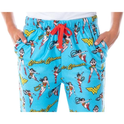 DC Comics Women's Wonder Woman Vintage Allover Pattern Pajama Pants Vintage Wonder Woman 1 DC Comics Women's Wonder Woman Vintage Allover Pattern Pajama Pants Vintage Wonder Woman