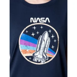 NASA Womens' Retro Stripes Rocket Sleep Pajama Set Shorts Crewneck Multicolored -Sleepwear Sales Store GUEST e7ff2a8a 94e3 421c 88c9 fbe1ba54d290