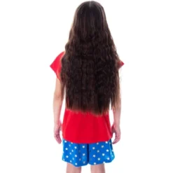 DC Comics Girls' Wonder Woman Strong And Fierce Shirt And Shorts Pajama Set Strong And Fierce