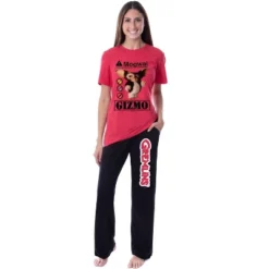 Gremlins Womens' Mogwai Rules Logo Movie Film Sleep Pajama Set Crewneck Multicolored -Sleepwear Sales Store GUEST e8cc6c21 1778 491c 98f5 98ea86e6fff3