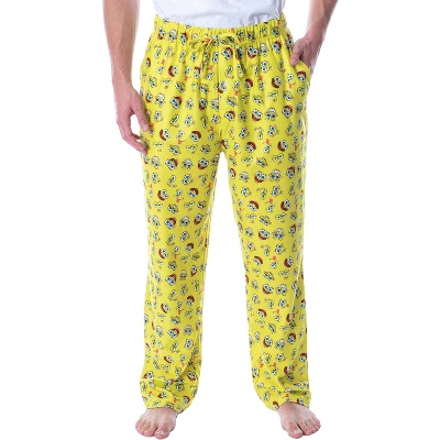 Nickelodeon Men's SpongeBob SquarePants Expressions Loungewear Pajama Pants Yellow 4 Nickelodeon Men's SpongeBob SquarePants Expressions Loungewear Pajama Pants Yellow - Image 4