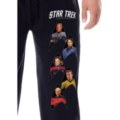 Star Trek Mens' TV Show Series Characters Sleep Jogger Pajama Pants Black