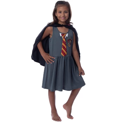 Harry Potter Girls' Gryffindor House Costume Nightgown Pajama Dress Grey 7 Harry Potter Girls' Gryffindor House Costume Nightgown Pajama Dress Grey - Image 7