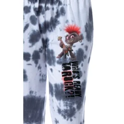 Dreamworks Trolls Womens' Queen Barb Sleep Jogger Pajama Pants Tie Dye Multicolored