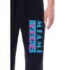 Miami Vice TV 1985 Men's TV Series Title Logo Classic Sleep Pajama Pants Black