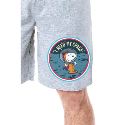 Peanuts Mens' Snoopy I Need My Space Character Sleep Pajama Shorts Grey 1 Peanuts Mens' Snoopy I Need My Space Character Sleep Pajama Shorts Grey