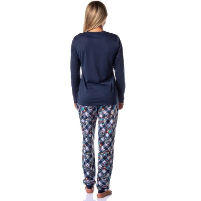 Disney Women's Lilo & Stitch Christmas Character Jogger Sleep Pajama Set Multicolored 3 Disney Women's Lilo & Stitch Christmas Character Jogger Sleep Pajama Set Multicolored - Image 3