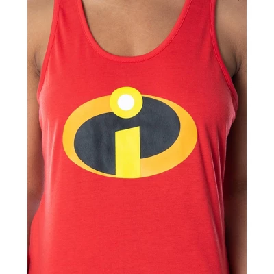 Disney Women's The Incredibles Logo Racerback Tank And Shorts Pajama Set Red 2 Disney Women's The Incredibles Logo Racerback Tank And Shorts Pajama Set Red - Image 2