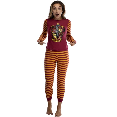 Harry Potter Hogwart's House Crest Tight Fit Adult Cotton Women's Pajama Set 1 Harry Potter Hogwart's House Crest Tight Fit Adult Cotton Women's Pajama Set