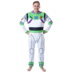 Disney Mens' Toy Story Buzz Lightyear Costume Pajama Union Suit White -Sleepwear Sales Store GUEST ee6f0524 c23a 4b15 b768 43f7957040fa
