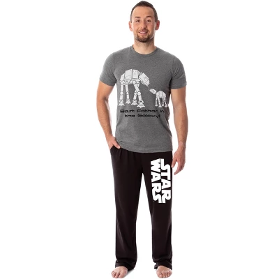 Star Wars Men's Pajamas Best Father In The Galaxy! Shirt And Pants Pajama Set Multi 2 Star Wars Men's Pajamas Best Father In The Galaxy! Shirt And Pants Pajama Set Multi - Image 2