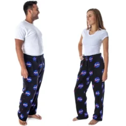 NASA Women's Meatball Logo Allover Print Ultra-Soft Fleece Pajama Pants Black -Sleepwear Sales Store GUEST ef3ee982 e317 42b1 bbfd 9f83d388bf3c