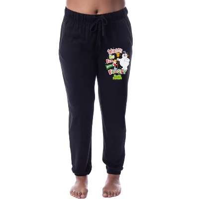 Frosty The Snowman Womens' Winter's No Fun Sleep Jogger Pajama Pants Black 3 Frosty The Snowman Womens' Winter's No Fun Sleep Jogger Pajama Pants Black - Image 3