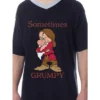 Disney Mens' Grumpy Snow White And The Seven Dwarfs Sleep Pajama Shirt