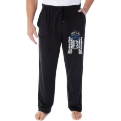 Star Wars Men's R2-D2 Droid Word Art Loungewear Sleep Pajama Pants Black -Sleepwear Sales Store GUEST f18186d9 b7c1 4854 b811 c9e5eedc3d4c