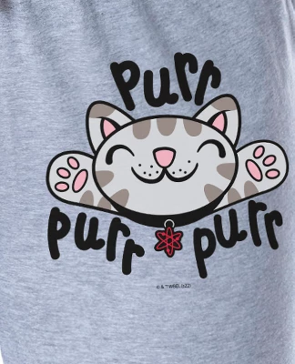 The Big Bang Theory Womens' Soft Kitty Warm Purr Sleep Pajama Pants Grey 2 The Big Bang Theory Womens' Soft Kitty Warm Purr Sleep Pajama Pants Grey - Image 2