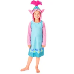 Dreamworks Trolls Movie Girls' Poppy Hooded Costume Nightgown Sleep Shirt Multicolored -Sleepwear Sales Store GUEST f290e0b6 276b 47ee 81d6 c43cab04e87f