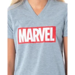 Marvel Comics Women's Avengers Brick Logo Tee And Jogger Pants Pajama Set