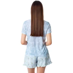 Disney Womens' Tinker Bell Pixie Dust Sleep Pajama Set Shorts Tie-Dye Multicolored