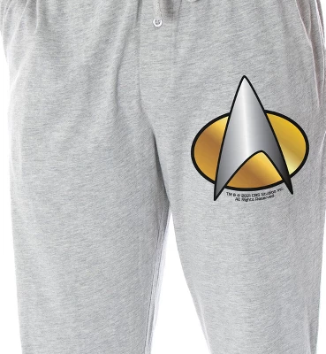 Star Trek The Next Generation Men's Starfleet Insignia Lounge Pajama Pants Heather Grey 2 Star Trek The Next Generation Men's Starfleet Insignia Lounge Pajama Pants Heather Grey - Image 2