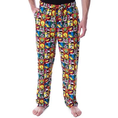Looney Tunes Men's Character Grid Allover Print Sleep Lounge Pajama Pants Multicolored 5 Looney Tunes Men's Character Grid Allover Print Sleep Lounge Pajama Pants Multicolored - Image 5