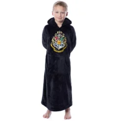 Harry Potter Hogwarts Costume Kids Wearable Blanket Pullover Robe Black