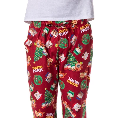 South Park Mens' TV Show Stan Kyle Cartman Kenny Christmas Pajama Pants Red 2 South Park Mens' TV Show Stan Kyle Cartman Kenny Christmas Pajama Pants Red - Image 2