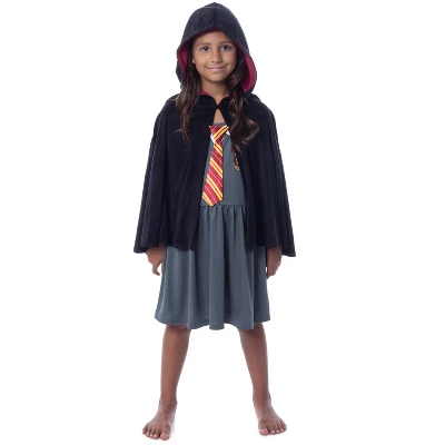 Harry Potter Girls' Gryffindor House Costume Nightgown Pajama Dress Grey 4 Harry Potter Girls' Gryffindor House Costume Nightgown Pajama Dress Grey - Image 4