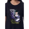 NCIS Womens' Abby Sciuto Character Talk Geek Nightgown Sleep Pajama Shirt Black