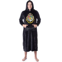 Harry Potter Hogwarts Adults Wearable Blanket Pullover Robe Mens' Womens' Black -Sleepwear Sales Store GUEST fff6dfee 40ec 4d71 b8e2 75f8b3fd19e9